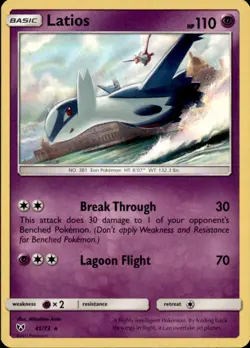 Latios 41/73 Holo Rare Shining Legends Pokemon Near Mint - Image 1