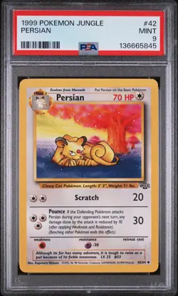 1999 POKEMON JUNGLE #42 PERSIAN PSA 9 - Image 1