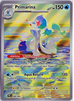 Primarina 088/084 Illustration Rare Pitch Black Pokemon Holo Near Mint - Image 1