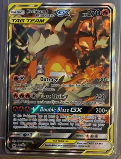 Pokemon TCG Reshiram & Charizard Tag Team GX SM201 Holo Promo Card - Image 1