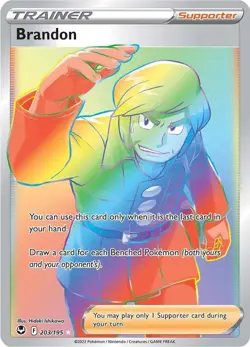 Pokemon - 203/195 - Brandon (Secret) - Silver Tempest - Image 1