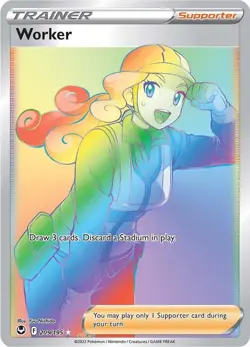 Pokemon - 209/195 - Worker (Secret) - Silver Tempest - Image 1