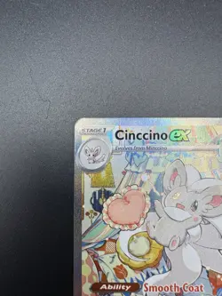 Pokemon TCG Cinccino ex 119/086 Chaos Rising Full Art Holo Rare 240 HP 2024 EN - Image 3
