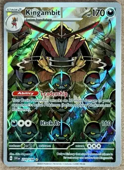 POKEMON SCARLET & VIOLET BASE SET KINGAMBIT ILLUSTRATION RARE HOLO 220/198 NM+ - Image 1