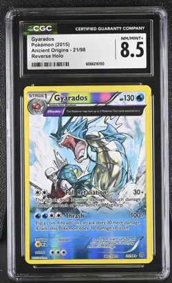 CGC 8.5 Gyarados 2015 Ancient Origins 21/98 Reverse Holo Pokemon Card - Image 1