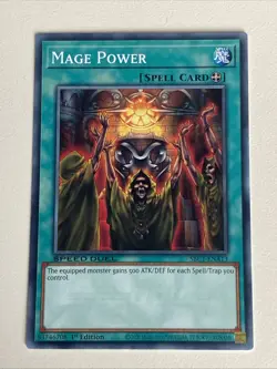 Yugioh - Mage Power x 3 - 1st Edition NM - Plus Free Holo Card - B - Image 3