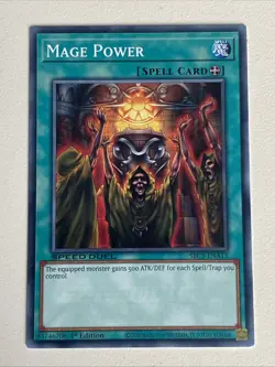 Yugioh - Mage Power x 3 - 1st Edition NM - Plus Free Holo Card - B - Image 4
