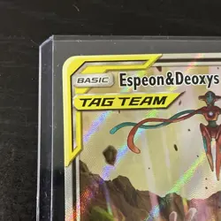 The Pokemon Company Pokemon TCG Espeon & Deoxys GX SM240 Promo TAG TEAM Holo - Image 2
