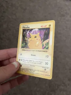 The Pokemon Company Pikachu Red Cheeks Base Set Shadowless 058/102 Common 40HP - Image 1
