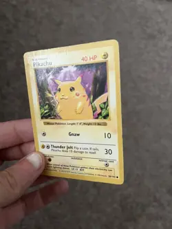 The Pokemon Company Pikachu Red Cheeks Base Set Shadowless 058/102 Common 40HP - Image 3