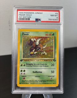 Pokemon 1999 PSA 8 Pinsir 1 st Edition Holo Jungle 9/64 Card - Image 1