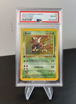 Pokemon 1999 PSA 8 Pinsir 1 st Edition Holo Jungle 9/64 Card - Image 2