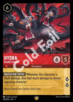 2024 DISNEY LORCANA EN 3-INTO THE INKLANDS 108 HYDRA - DEADLY SERPENT FOIL - Image 3