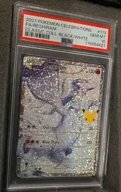 POKEMON CARD RESHIRAM CLASSIC 113 CELEBRATIONS #113 GRADED PSA 10 GEM MINT - Image 2