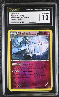 CGC 10 GEM MINT Gardevoir 2015 Ancient Origins 54/98 Reverse Holo Pokemon Card - Image 1