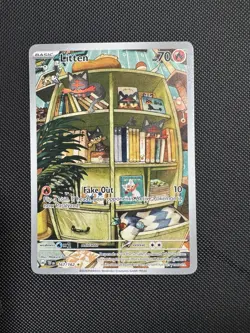 Pokemon TCG Litten Temporal Forces Illustration Card 167/162 - Image 1