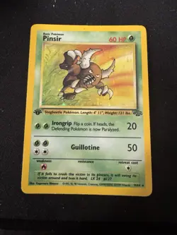 Pokemon 1ST EDITION PINSIR #9 9/64 Jungle Holo Rare First Edition WOTC Card TCG - Image 1