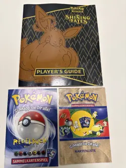 Pokemon Shining Fates Guide + Vintage German Rulebook & Card List WOTC Lot - Image 1