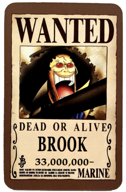 Brook One Piece Wanted Set ACG Holo Anime Card Dead or Alive - Image 1
