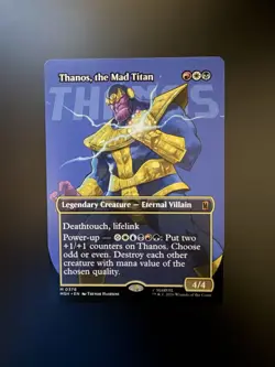 MTG Marvel Super Heroes Thanos, the Mad Titan Borderless 0376 Non-Foil - Image 1