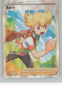Barry 167/172 Ultra Rare Brilliant Stars Pokemon Holo Near Mint - Image 1
