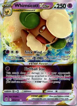 Whimsicott VSTAR 065/172 Holo VSTAR Rare Brilliant Stars Pokemon Near Mint - Image 1