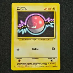 Pokemon VOLTORB 67/102 BASE SET UNLIMITED - Image 1