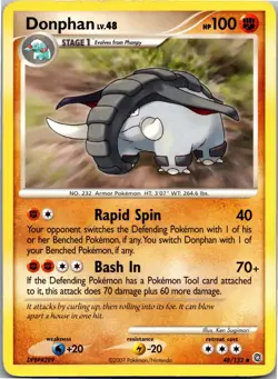 Donphan 48/132 Uncommon Secret Wonders Pokemon Near Mint - Image 1