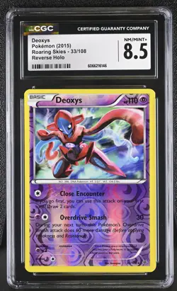 CGC 8.5 Deoxys 2015 Roaring Skies 33/108 Reverse Holo Pokemon Card - Image 1
