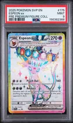 2025 POKEMON SVP EN-SV BLACK STAR PROMO #175 ESPEON EX PSA 9 - Image 1