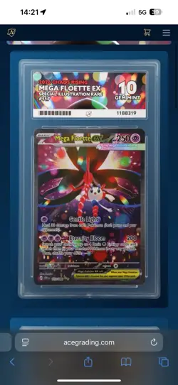 Pokemon TCG - Mega Floette EX 101/086 - Chaos Rising - ACE 10 PERFECT SUBS - Image 2