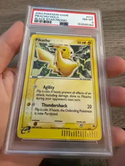 Pokemon TCG 2003 Pikachu #012 Nintendo Holo Black Star Promo PSA 8 English - Image 3