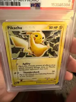 Pokemon TCG 2003 Pikachu #012 Nintendo Holo Black Star Promo PSA 8 English - Image 4