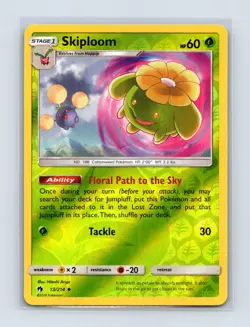 Skiploom 13/214 Uncommon Lost Thunder Pokemon Reverse Holo Lightly Played - Image 1
