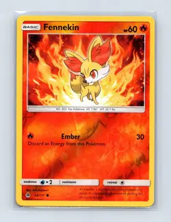 Fennekin 14/131 Common Forbidden Light Pokemon Reverse Holo Lightly Played - Image 1