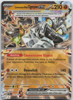 Cornerstone Mask Ogerpon ex 112/167 Double Rare Twilight Masquerade Pokemon NM - Image 1