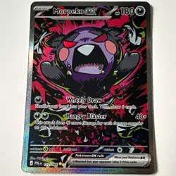 Morpeko ex 117/084 PITCH BLACK PRE-RELEASE Ultra Rare Full Art Holo Pokemon TCG - Image 1