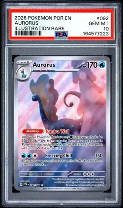 2026 POKEMON POR EN-PERFECT ORDER ILLUSTRATION RARE #092 AURORUS PSA 10 - Image 1