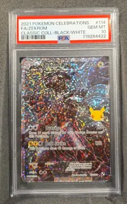 POKEMON CARD ZEKROM CLASSIC 114 CELEBRATIONS #114 GRADED PSA 10 GEM MINT - Image 1
