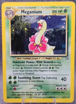 Meganium 11/111 Pokemon Neo Genesis Holo (Damaged-Smudges) - Image 1