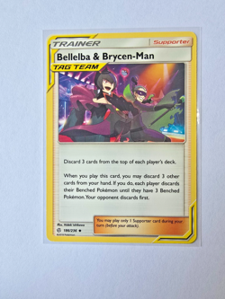 Bellelba & Brycen-Man 186/236 Cosmic Eclipse Sun And Moon Tag Team Pokemon - Image 1