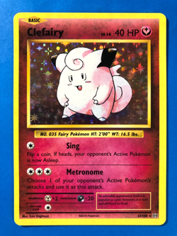 2016 Pokemon XY Evolutions - Clefairy Holo Rare 63/108 LP+ - Image 1