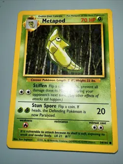 Pokemon Metapod - WOTC Base Set Common 54/102 Unlimited 1999 Near Mint - Image 2
