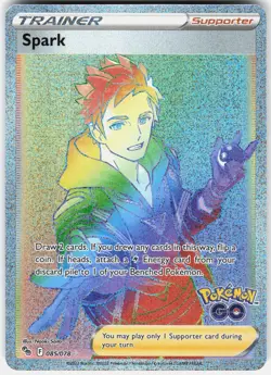 Pokemon Spark 085/078 Rainbow Rare Pokemon GO Pokemon Holo Near Mint - Image 1