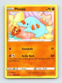 Phanpy - Vivid Voltage 086/185 - Common - NM - NM - Pokemon - Image 1