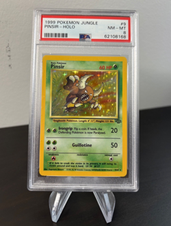 Pokemon 1999 PSA 8 Pinsir Holo Jungle 9/64 Card - Image 2