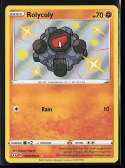 Rolycoly SV067/SV122 Shining Fates: Shiny Vault Shiny Rare Pokemon NM - Image 1
