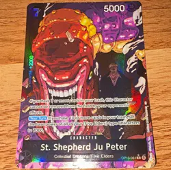 One Piece CCG St. Shepherd Ju Peter OP13-084 Alt Art Foil Rare 5000 7 EN - Image 1