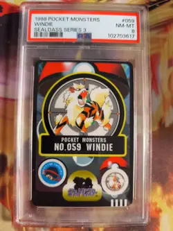 Pokemon Card 1997 Pocket Monsters Sealdass Arcanine Windie Arkani Japanese PSA 8 - Image 2
