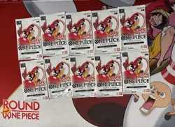 Round 1 One Piece Card Game Promotional Pack - English 10 Sealed Packs IN HAND - Image 1